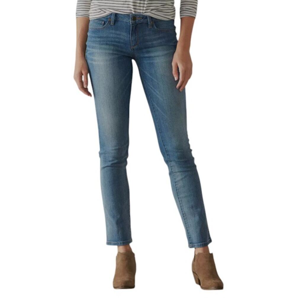 Sonoma Life + Style Slim Fit Straight-Leg Jeans Mid Rise Dark Wash Womens Sz 10